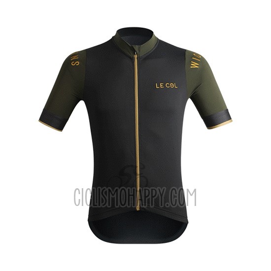 Lecol Cycling Jersey Bib Short 2019 Men Short Sleeve Dark Green